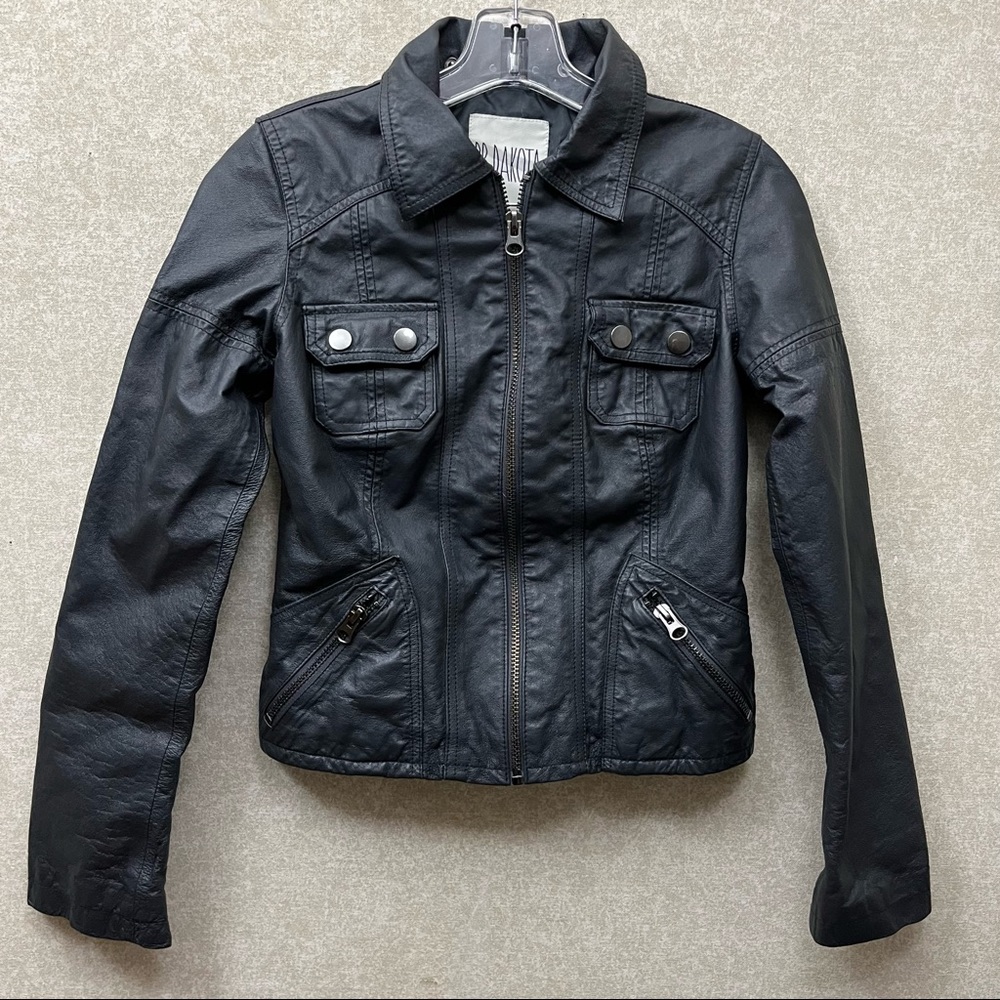BB Dakota Women Motorcycle Jacket Size Small Black